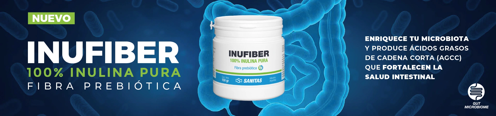 Inufiber Inulina 100% pura fibra prebriotico - Laboratorio Pablo Cassará